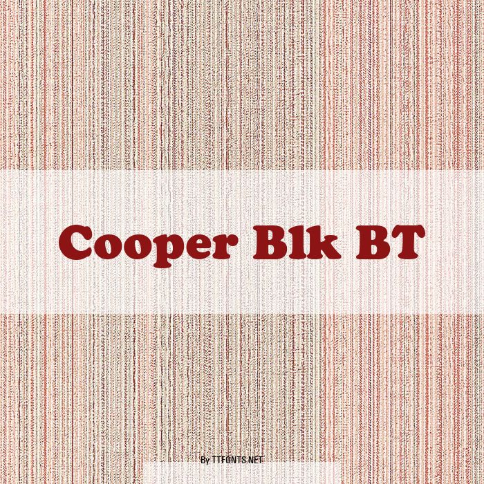 Cooper Blk BT example
